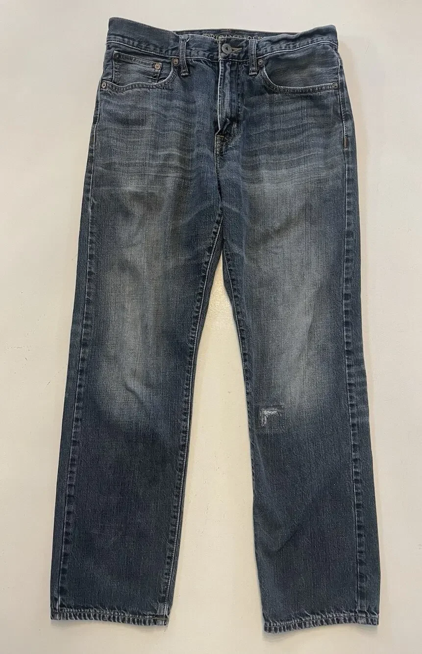 Men AE American Eagle Relaxed Straight 31 x 32 Dark Wash Blue Jeans Mid Rise